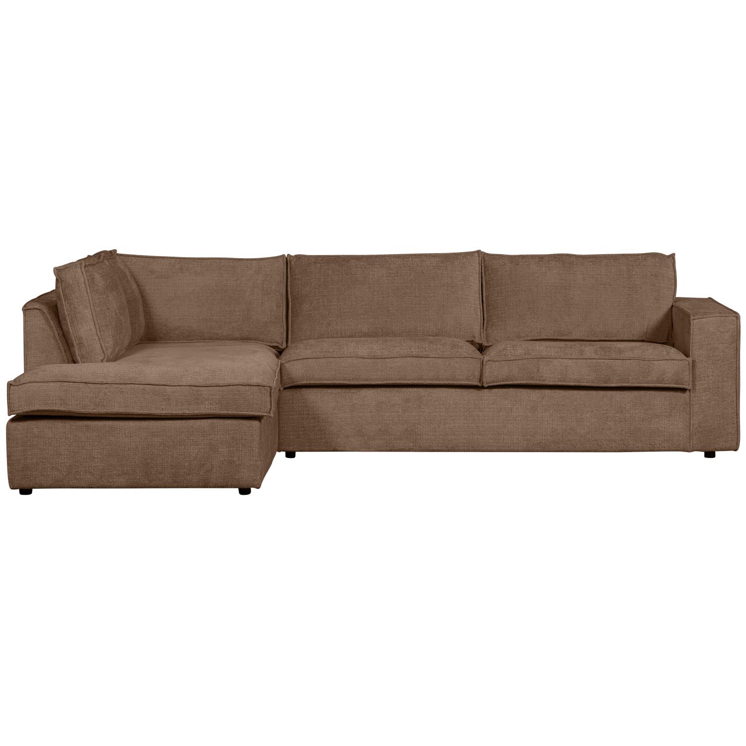 WOOOD Hoekbank Links Hajo - Chenille - Mud - 84x283x197