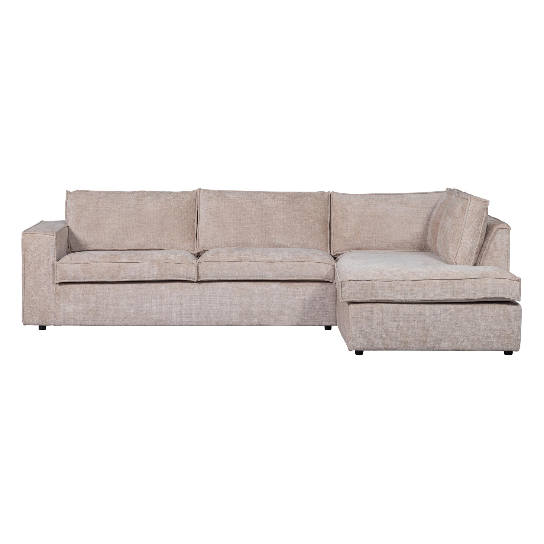WOOOD Hoekbank Rechts Hajo - Chenille - Sand - 84x283x197