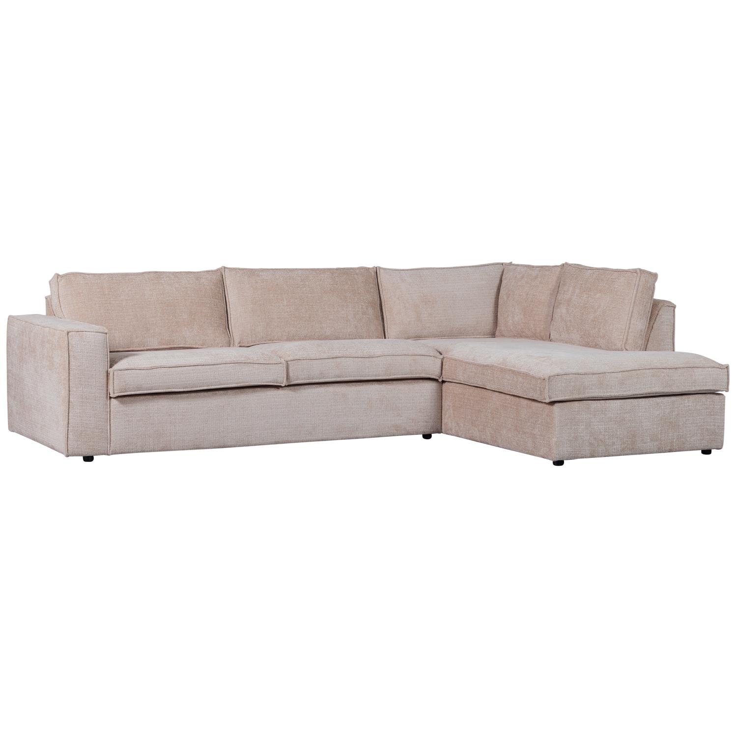 WOOOD Hoekbank Rechts Hajo - Chenille - Sand - 84x283x197