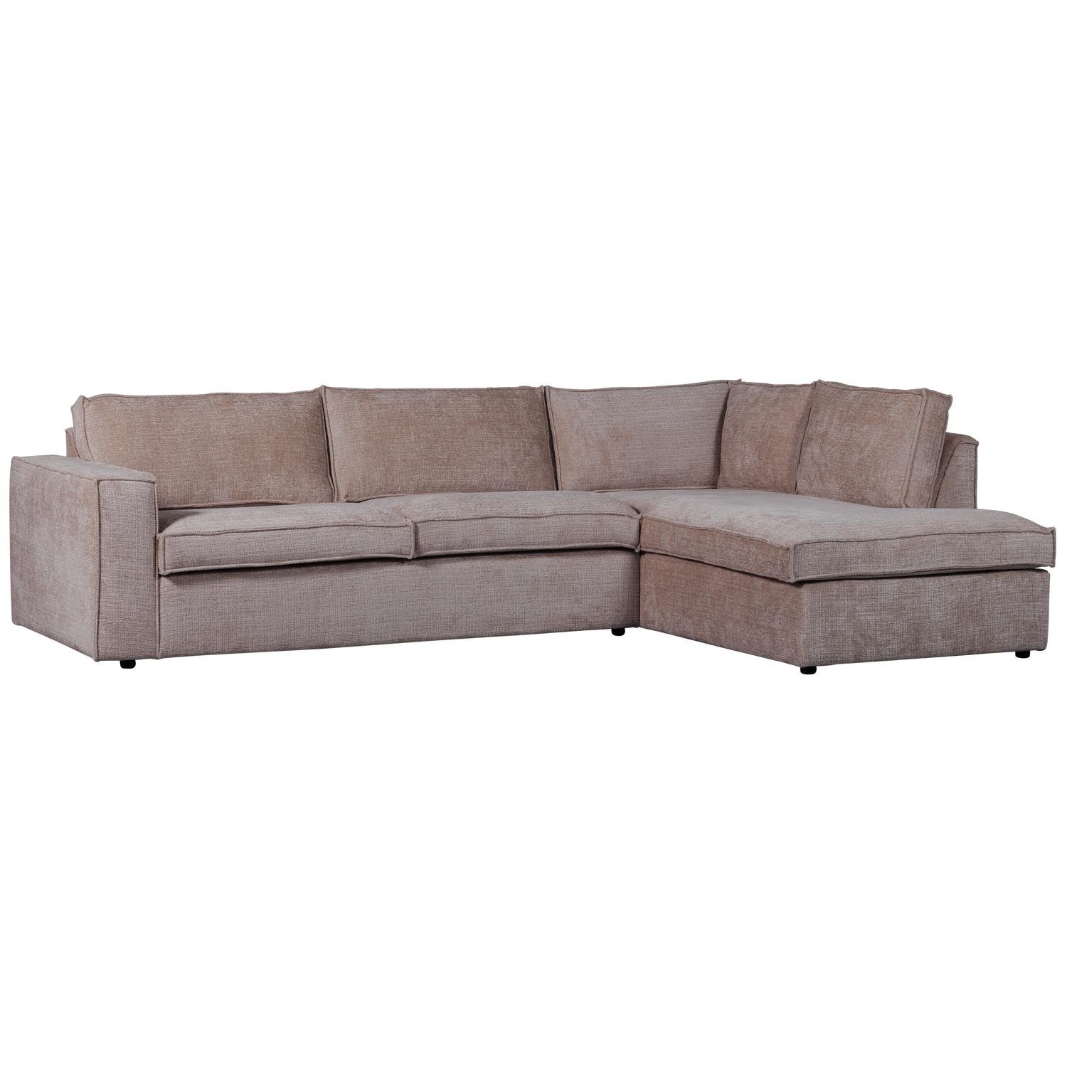 WOOOD Hoekbank Rechts Hajo - Chenille - Taupe - 84x283x197