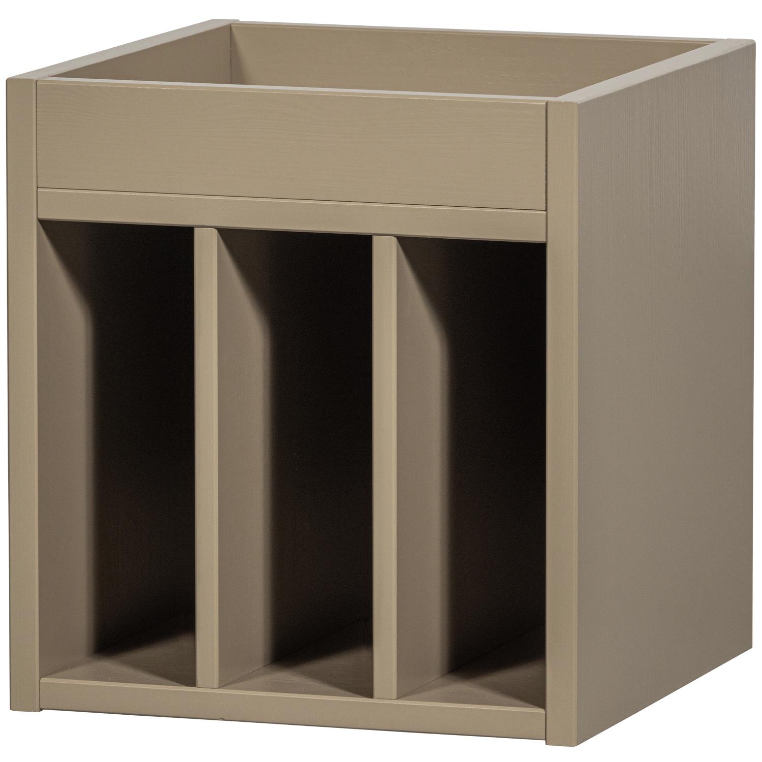 WOOOD Turner Platenkast - Grenen - Mud - 47x44x44