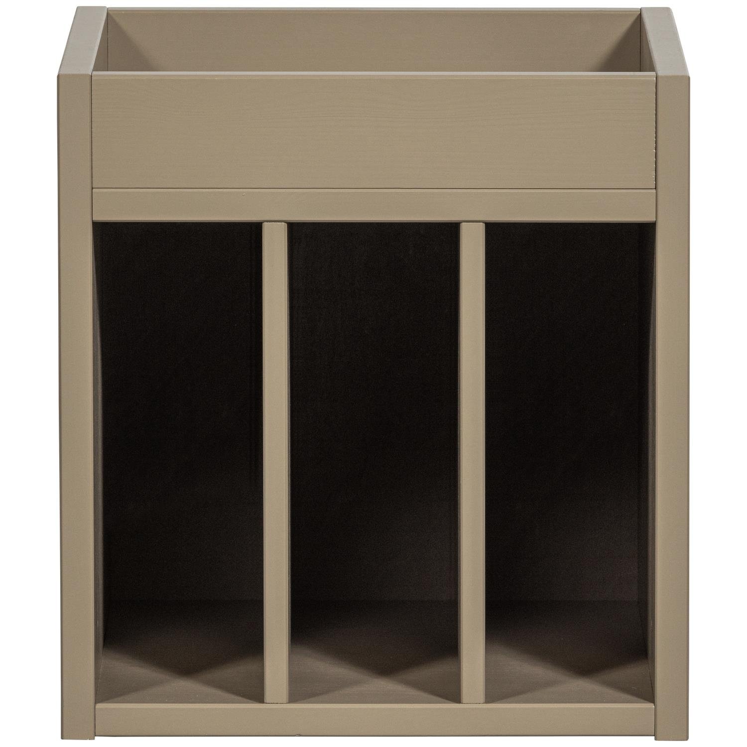 WOOOD Turner Platenkast - Grenen - Mud - 47x44x44