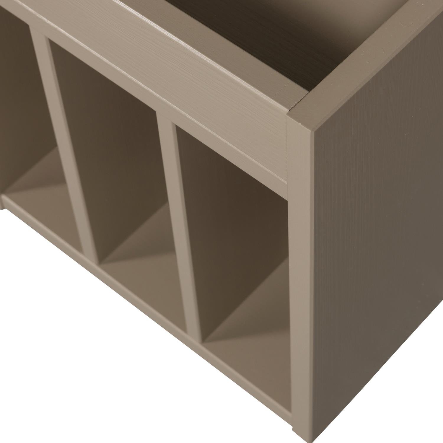 WOOOD Turner Platenkast - Grenen - Mud - 47x44x44