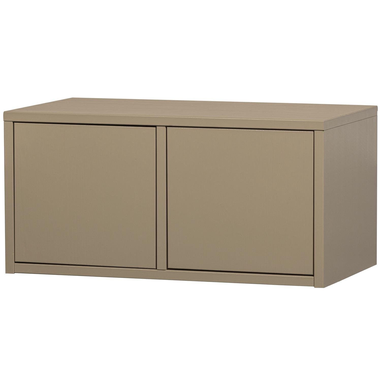 WOOOD Turner Opbergbank - Grenen - Mud - 39x80x44