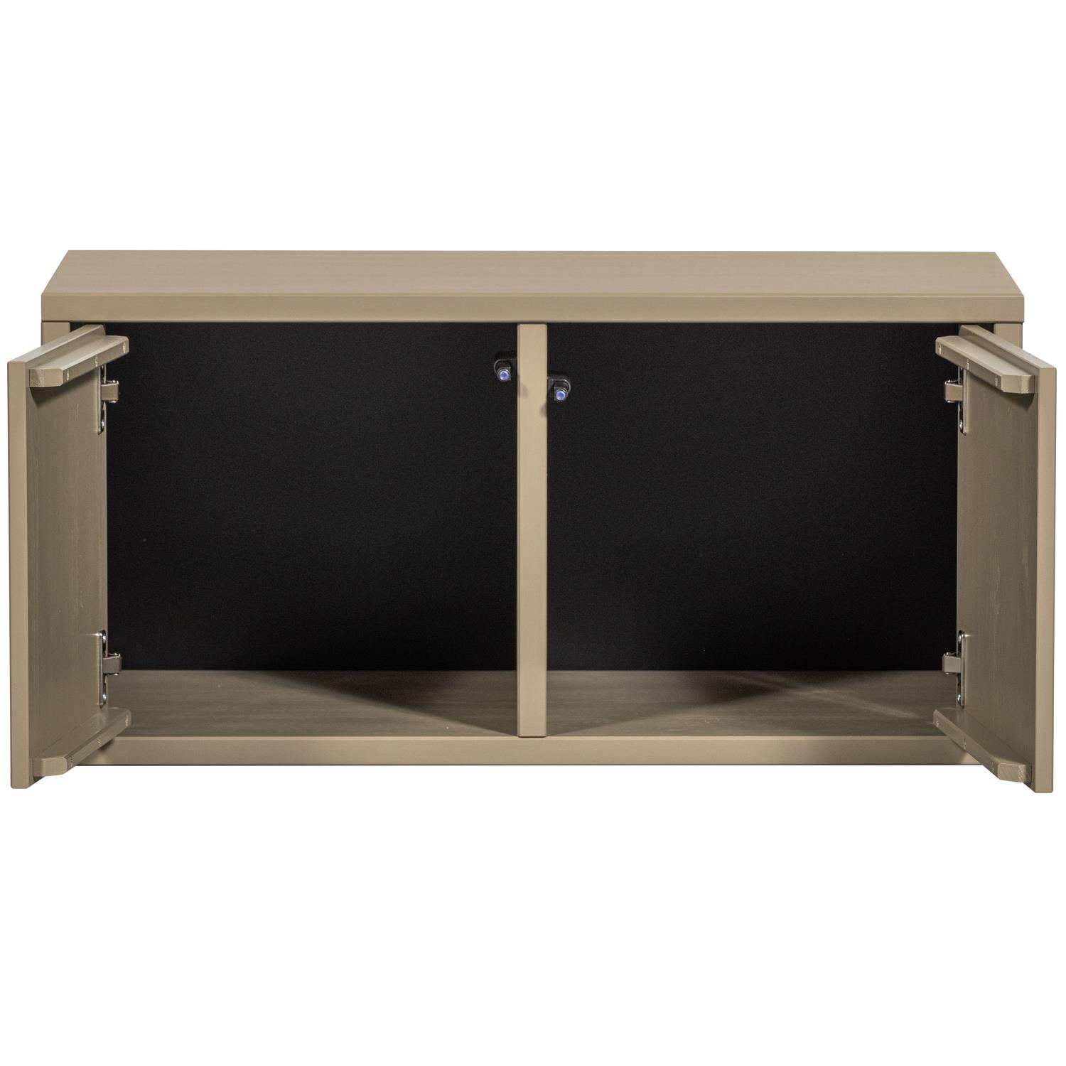 WOOOD Turner Opbergbank - Grenen - Mud - 39x80x44