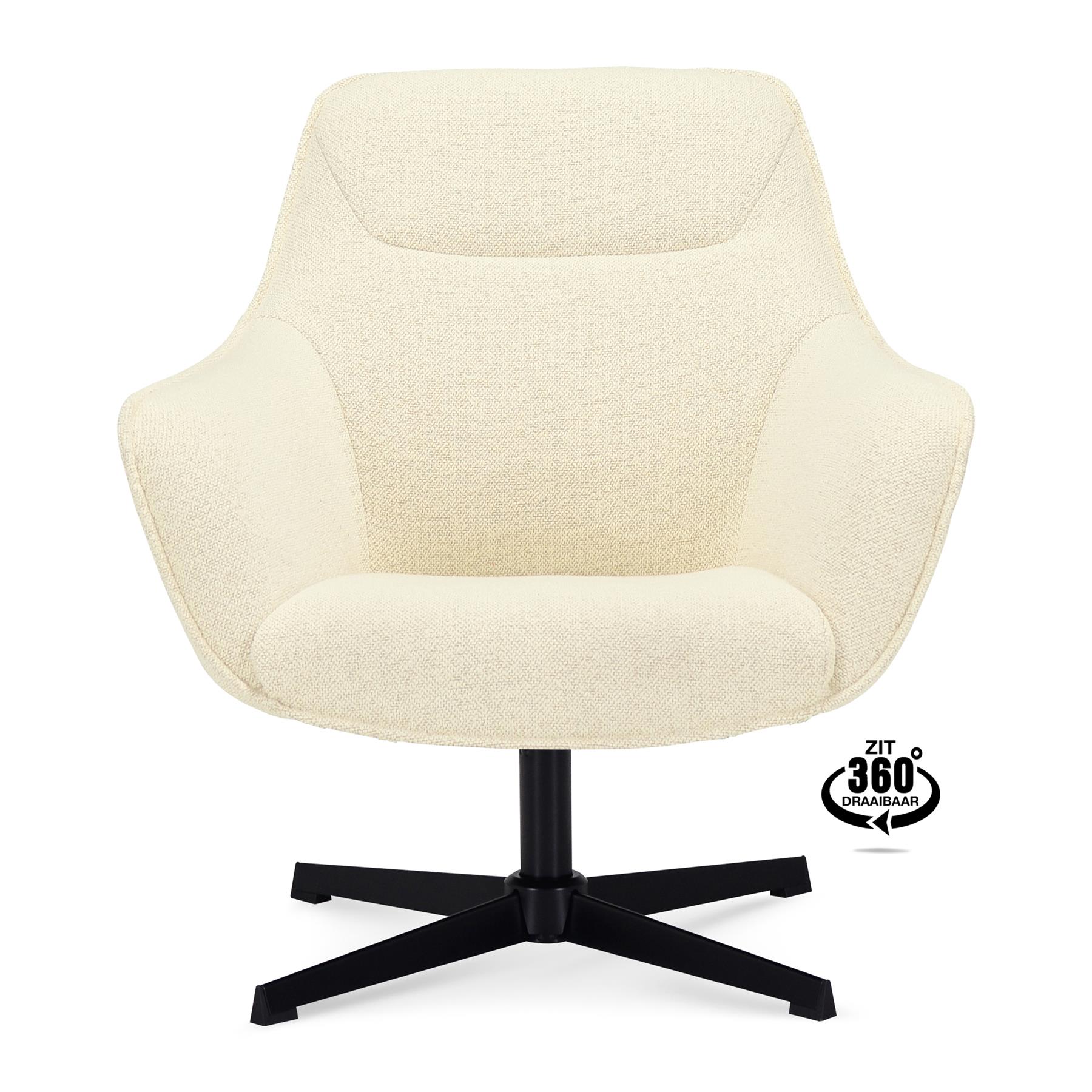 by fonQ Mosey Draaibare Fauteuil - Crème