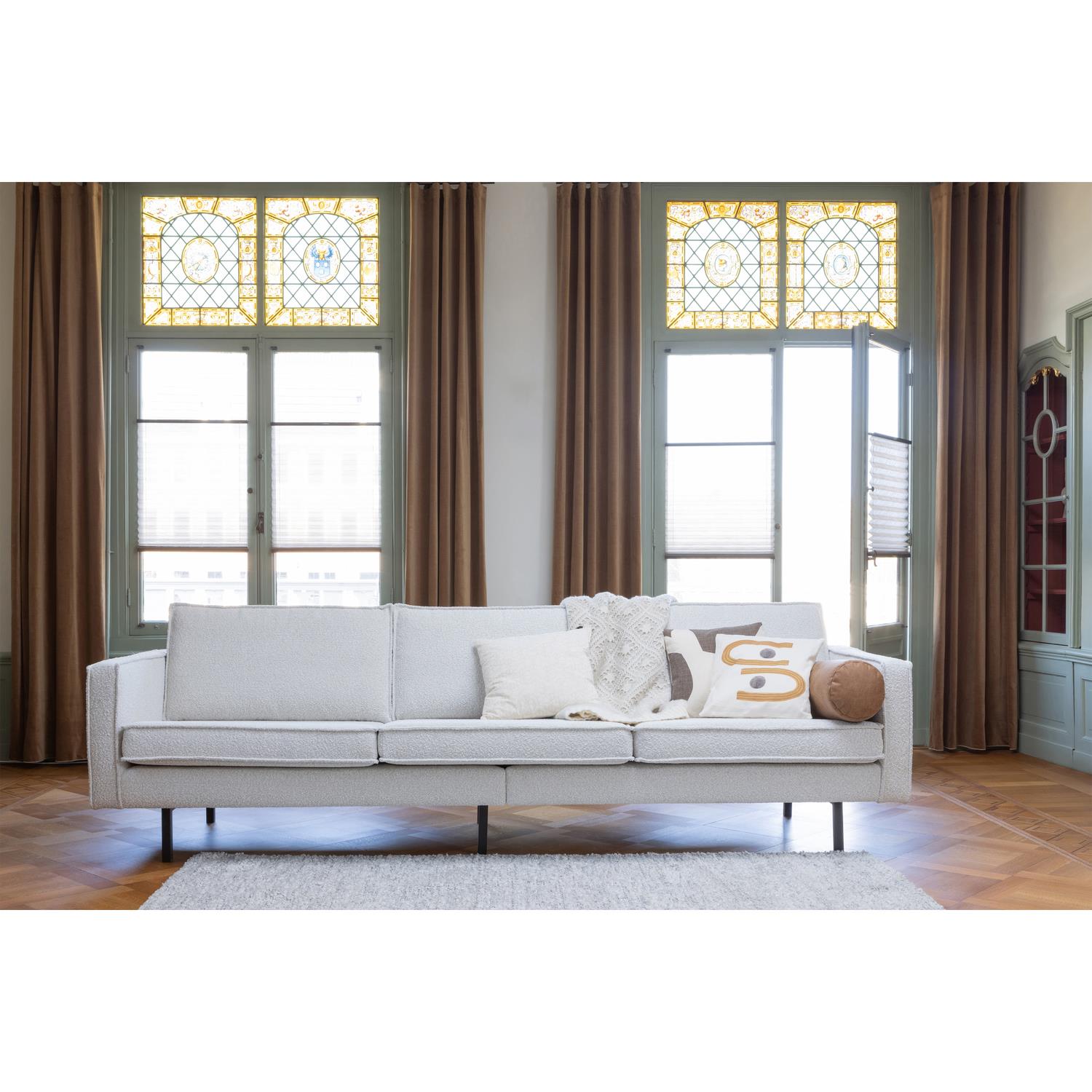 BePureHome Rodeo 3-Zits Bank - Velvet - Naturel - 85x277x86