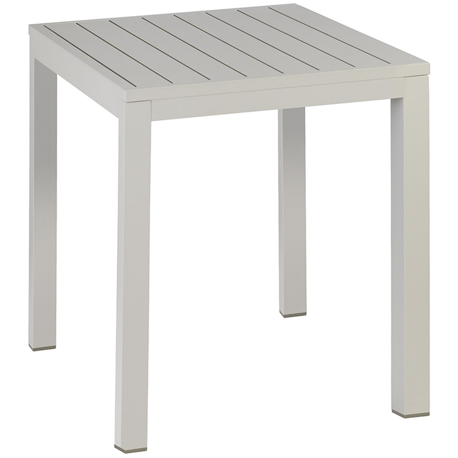 WOOOD Venice Tuintafel - Aluminium - Crème Wit - 74x90x90