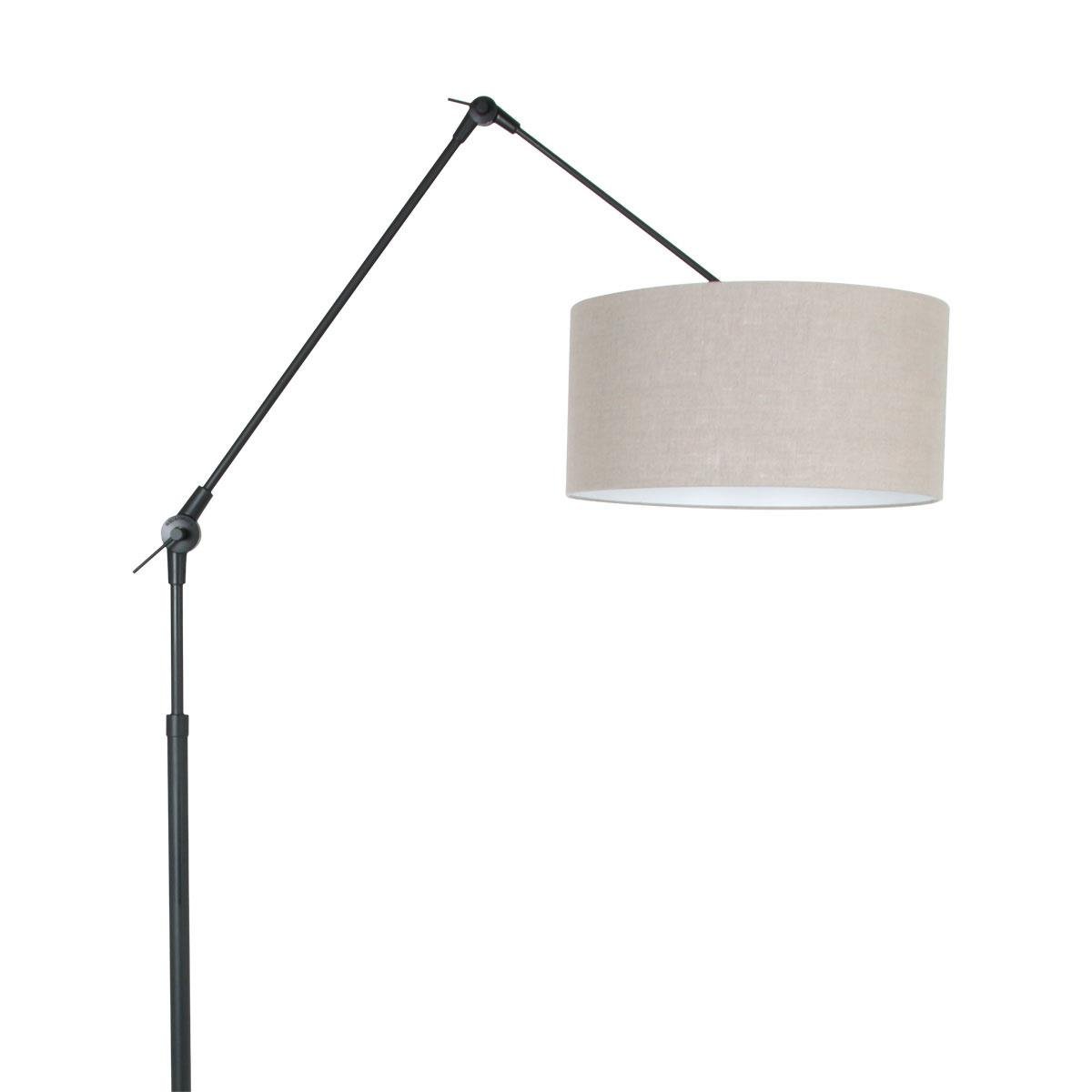Steinhauer - vloerlamp - Prestige Chic - zwart - linnen metaal - schemerlamp - E27 - 8113ZW