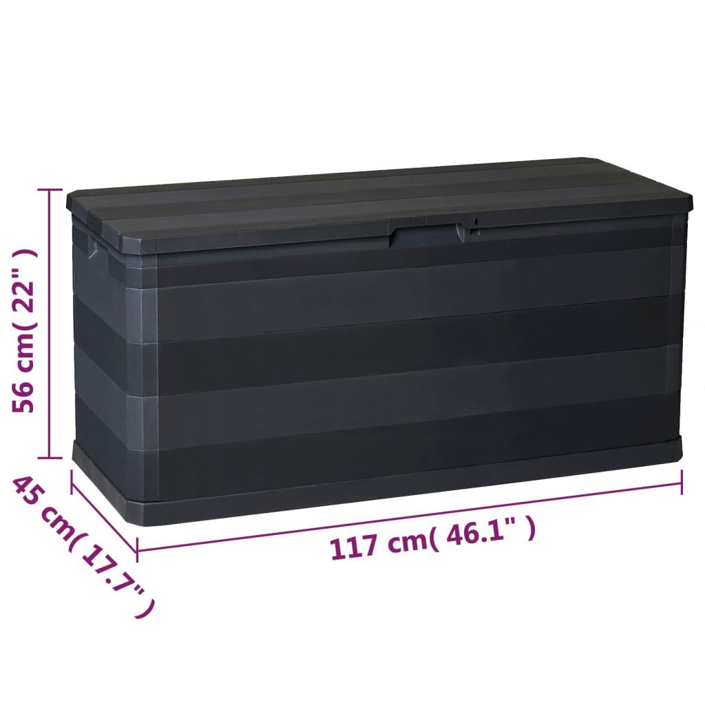 vidaXL Tuinbox 280L zwart