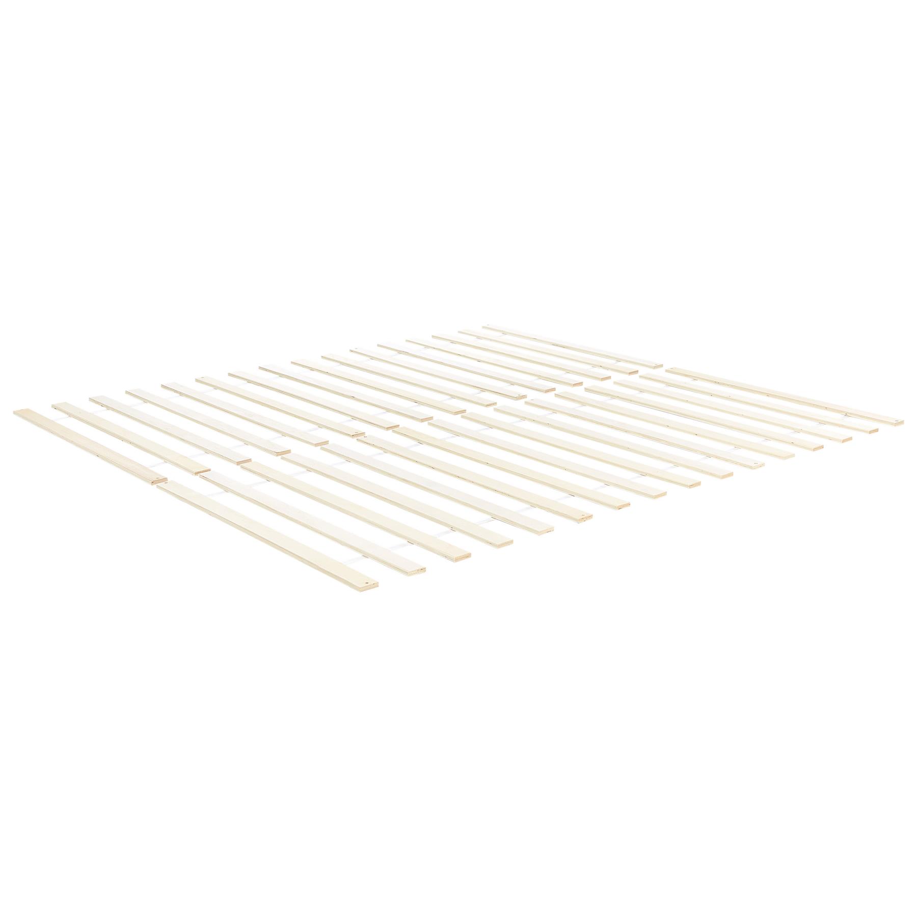 Beliani-CARNAC -Tweepersoonsbed-Licht hout-180 x 200 cm-Rubberhout