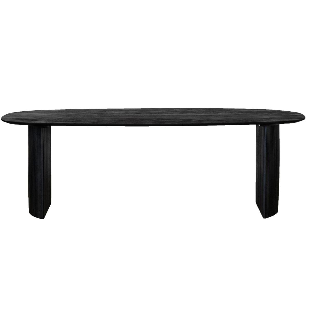 Giga Meubel - Eettafel 200cm Deens Ovaal - Zwart - Mangohout