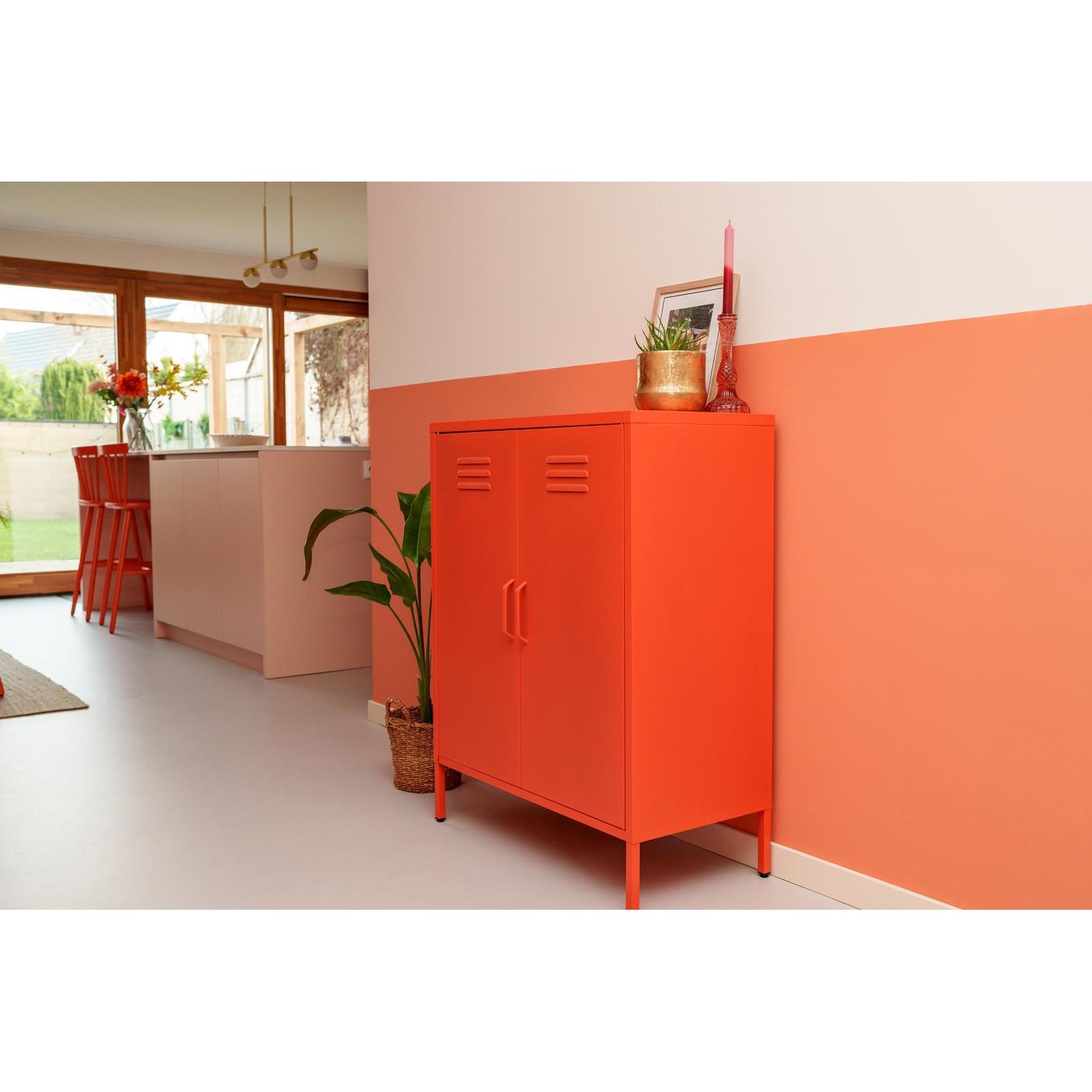 MaximaVida metalen lockerkast Finn zacht oranje - 2 schappen