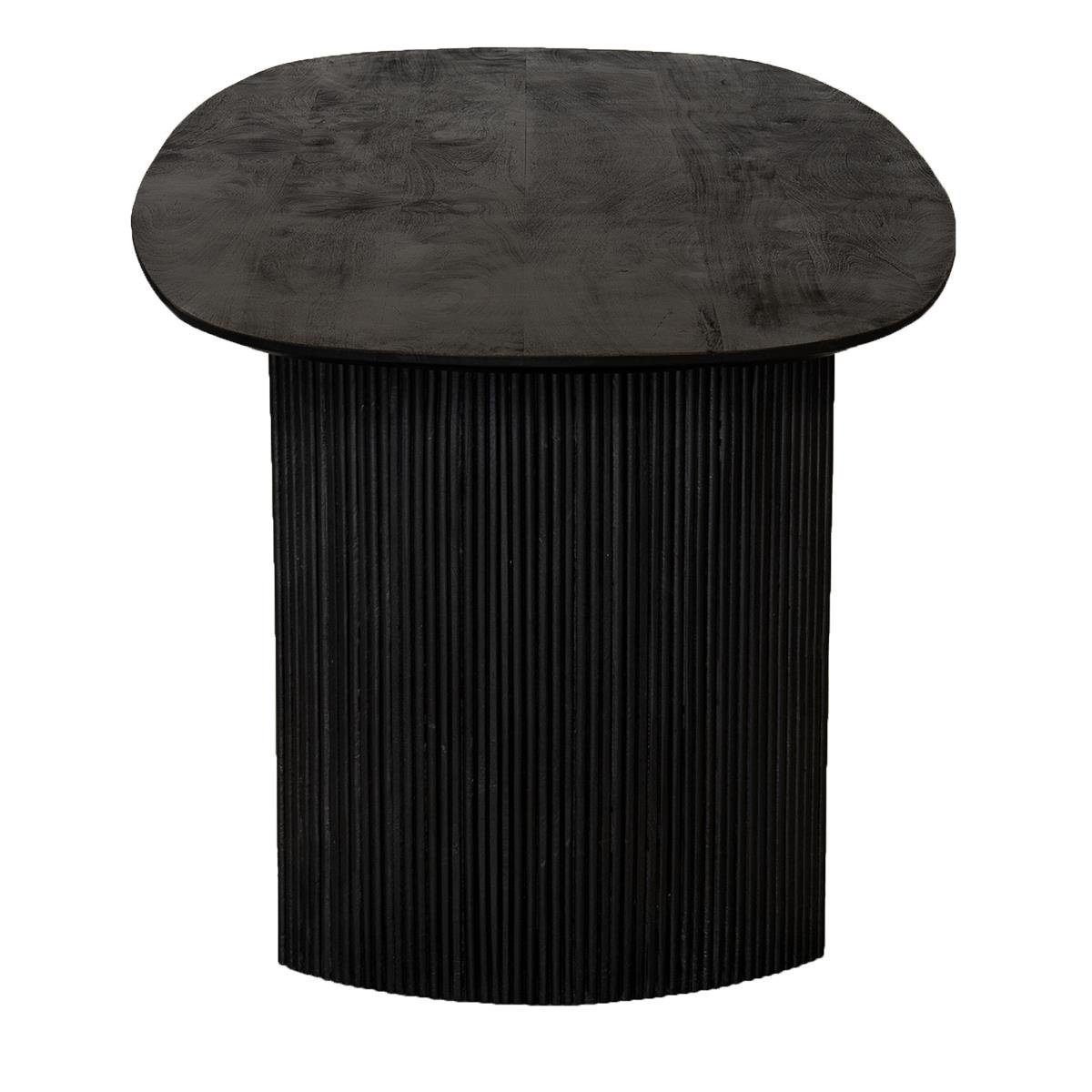 Giga Meubel - Eettafel 200cm Deens Ovaal - Zwart - Mangohout