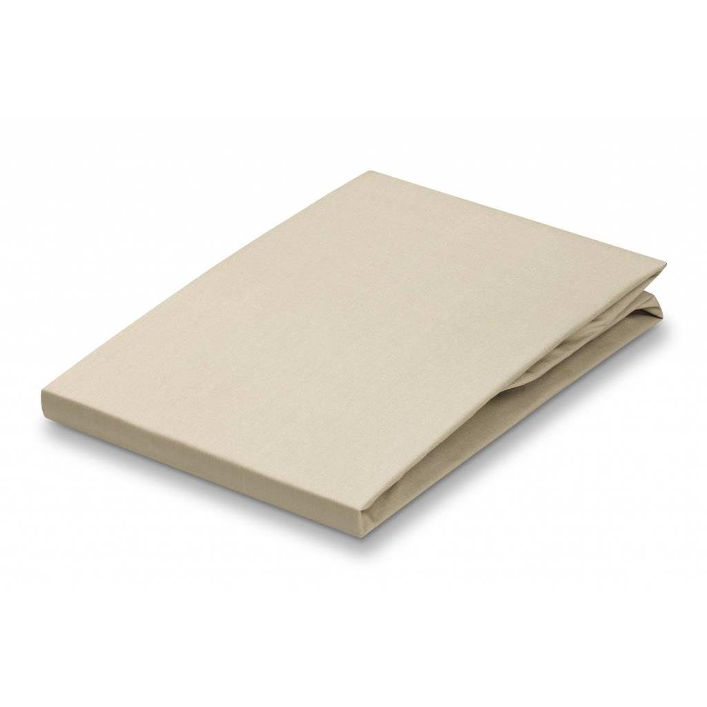 Percale Topper Hoeslaken Linen | 140 cm x 220 cm | Beige | Katoen