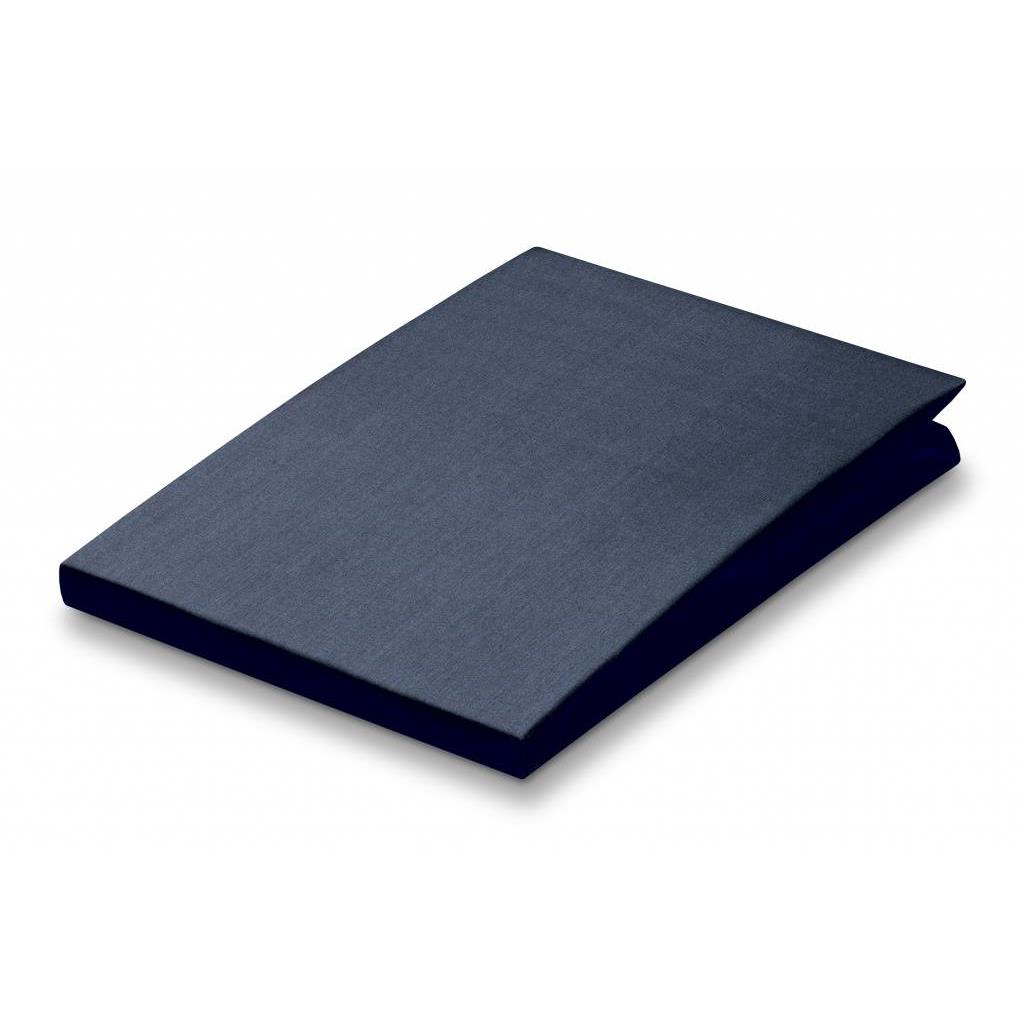 Percale Hoeslaken Navy | 140 cm x 220 cm | Blauw | Katoen