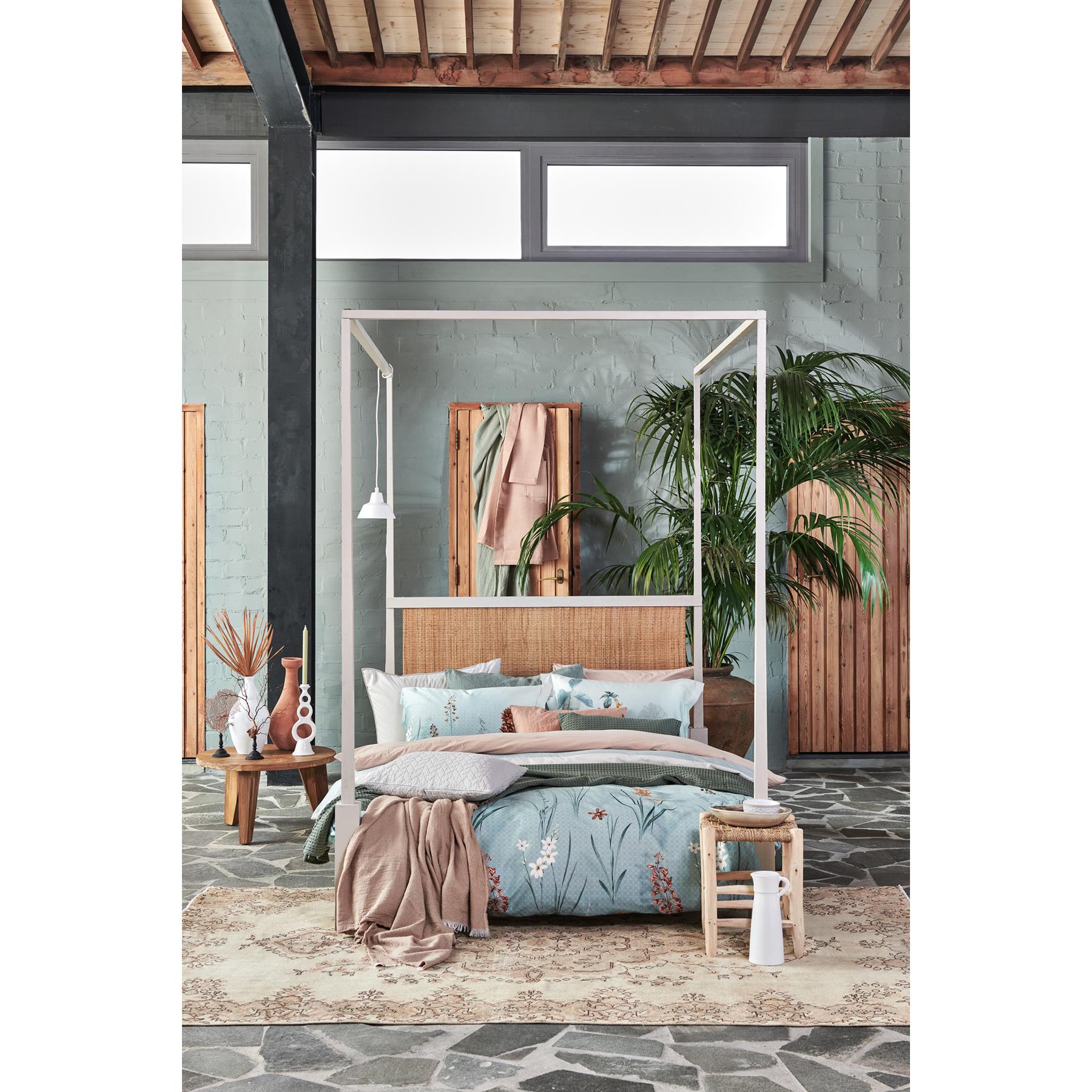 Dekbedovertrek Windy Light Green | 240 cm x 240 cm | Groen | Blauw