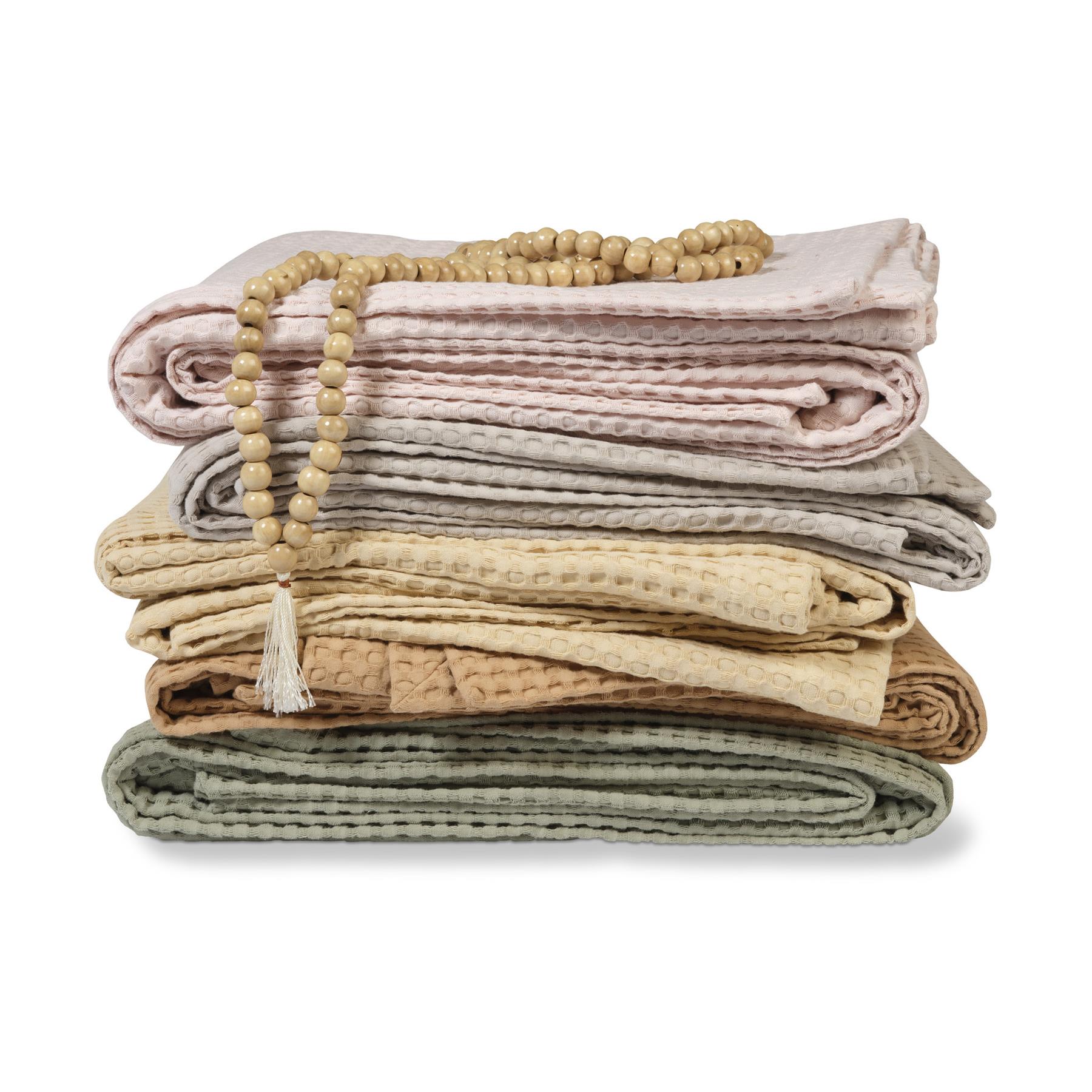 Home Pique Sprei Beach | 250 cm x 270 cm | Beige | Geel | Goud