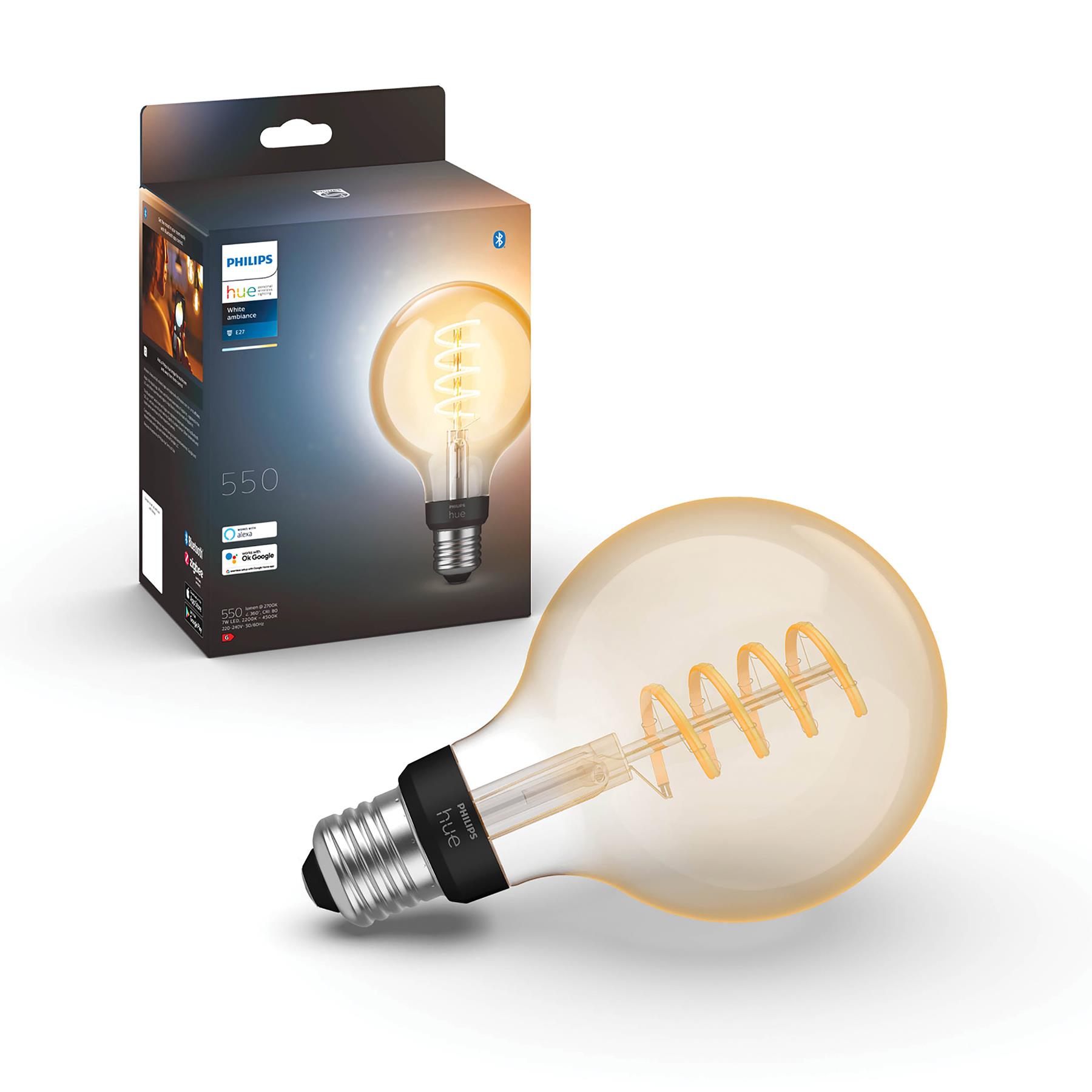 Philips Hue filament globelamp G93 - warm tot koelwit licht - 1-pack - E27