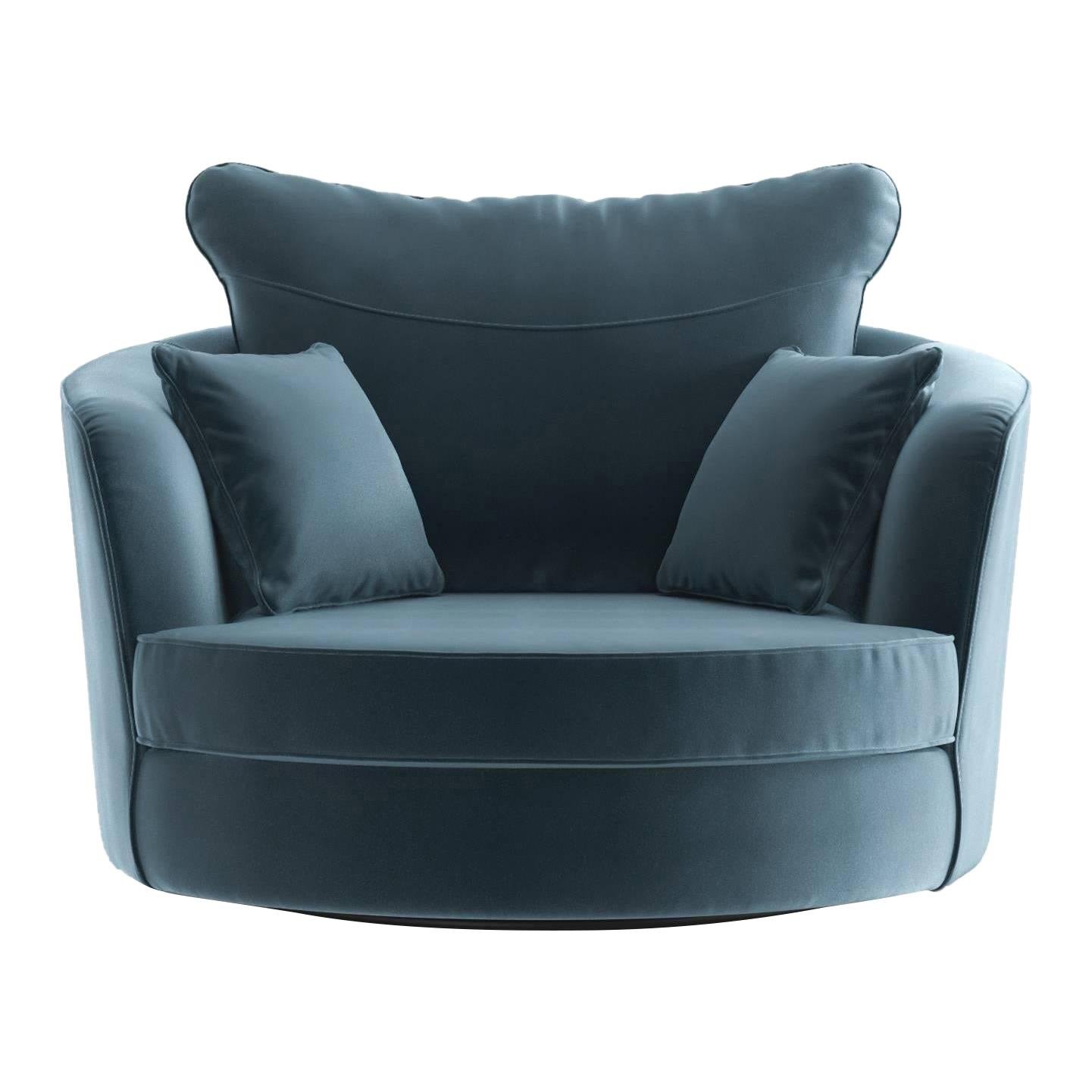 NADUVI Collection Vendôme Draaibare Fauteuil - Velvet - Lichtblauw