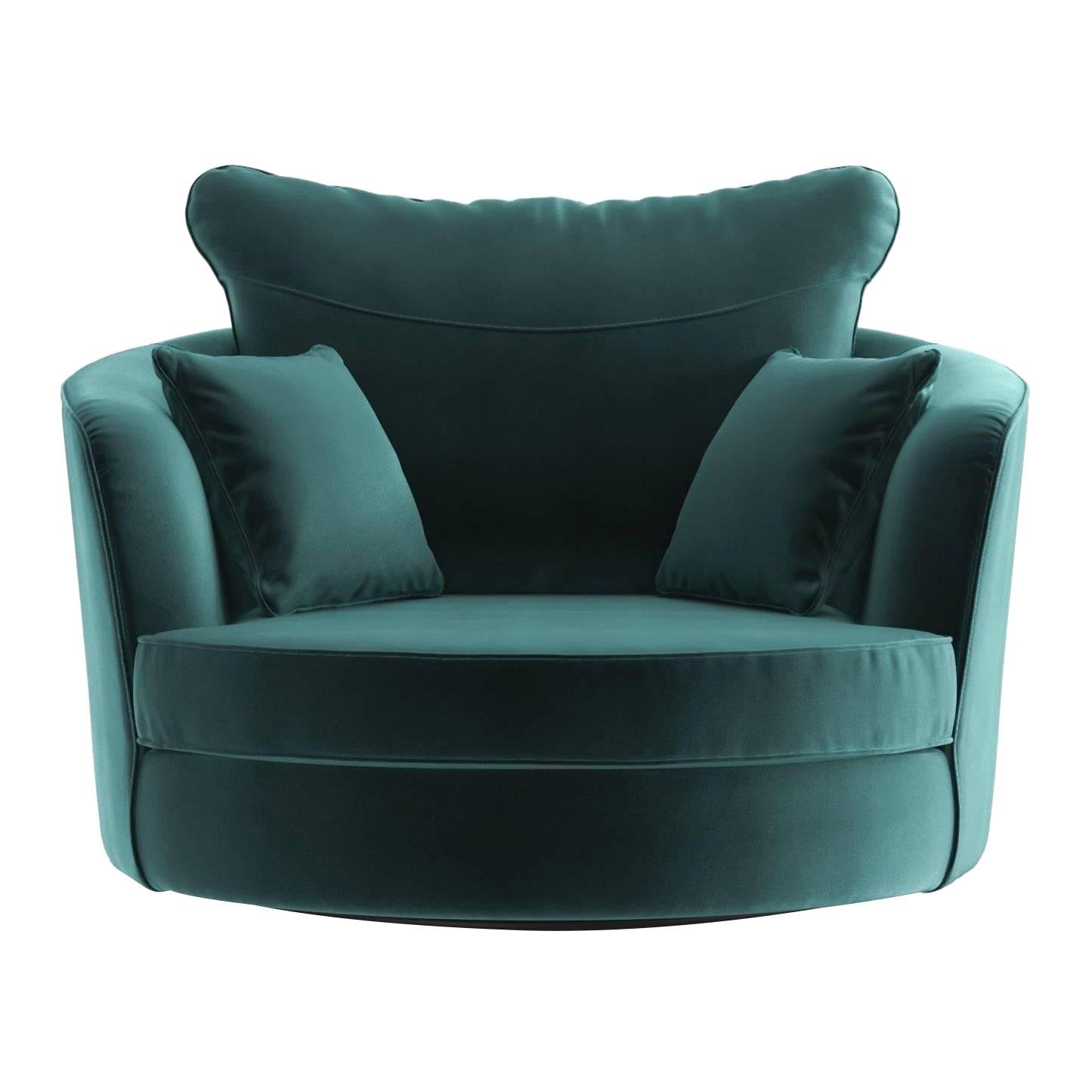 NADUVI Collection Vendôme Draaibare Fauteuil - Velvet - Turquoise