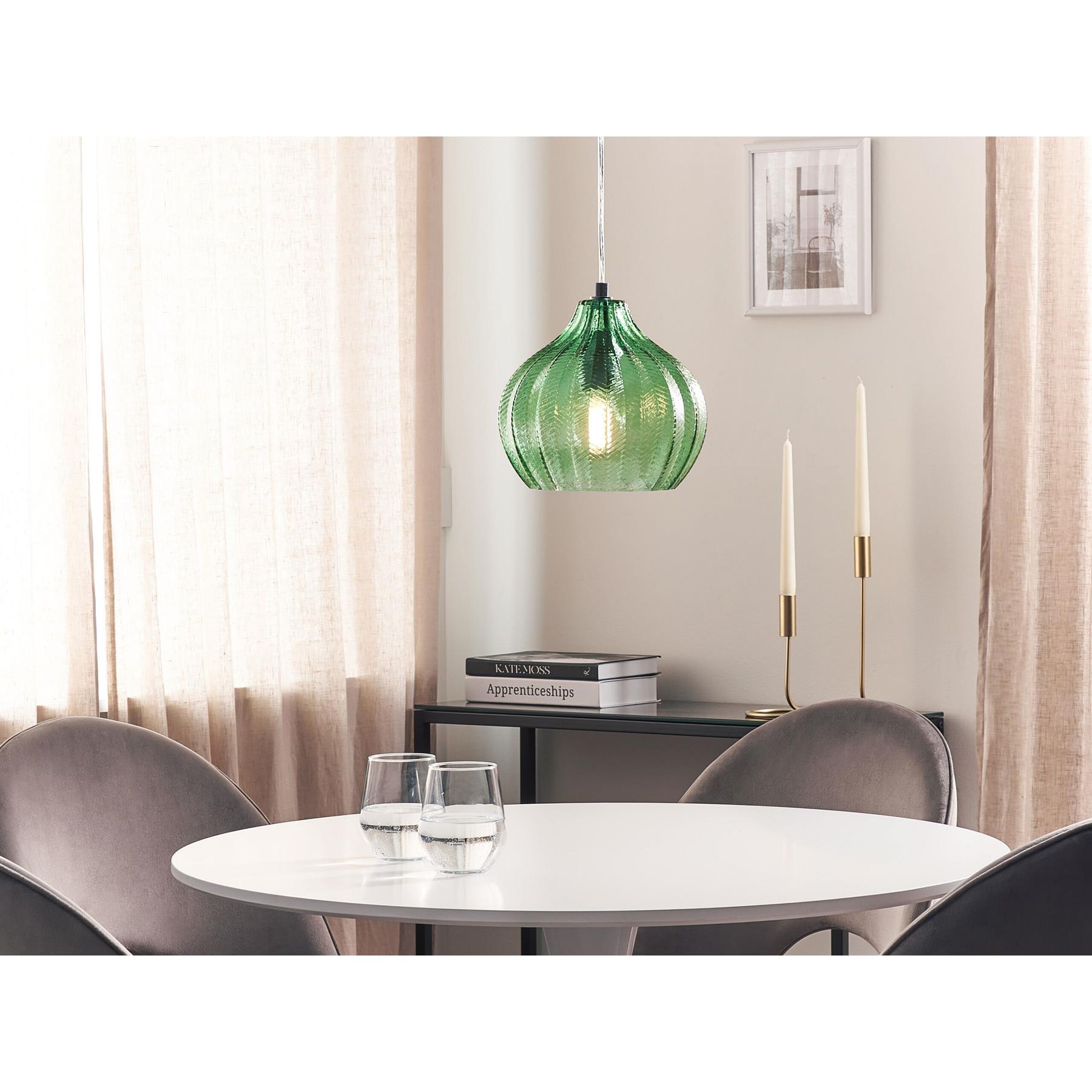 Beliani - KEILA - Hanglamp - Smaragdgroen - Glas