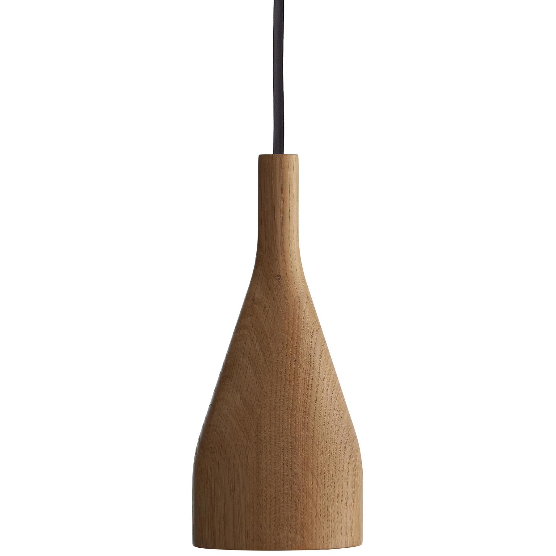 Hollands Licht Timber hanglamp medium Ø10 eiken, zwart snoer
