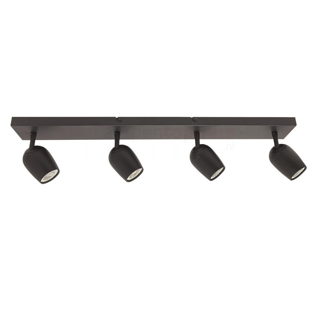Freelight Spot Trova Zwart GU10 4-Lichts  Balk