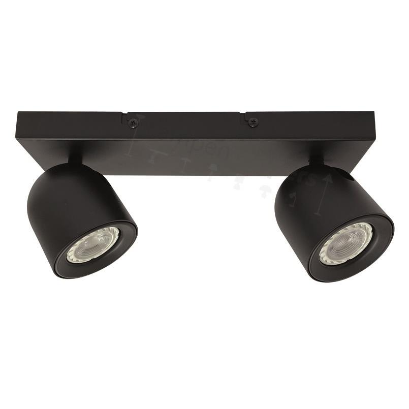 Freelight Spot Solare Zwart - Goud GU10 2 Lichts Balk