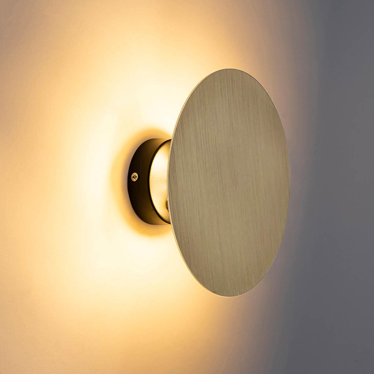 QAZQA Smart wandlamp rond goud incl. 2 Wifi g9 - Pulley