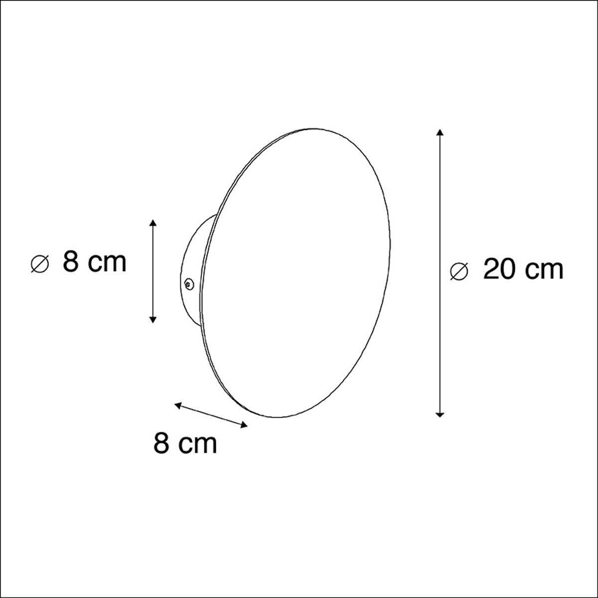 QAZQA Smart wandlamp rond goud incl. 2 Wifi g9 - Pulley