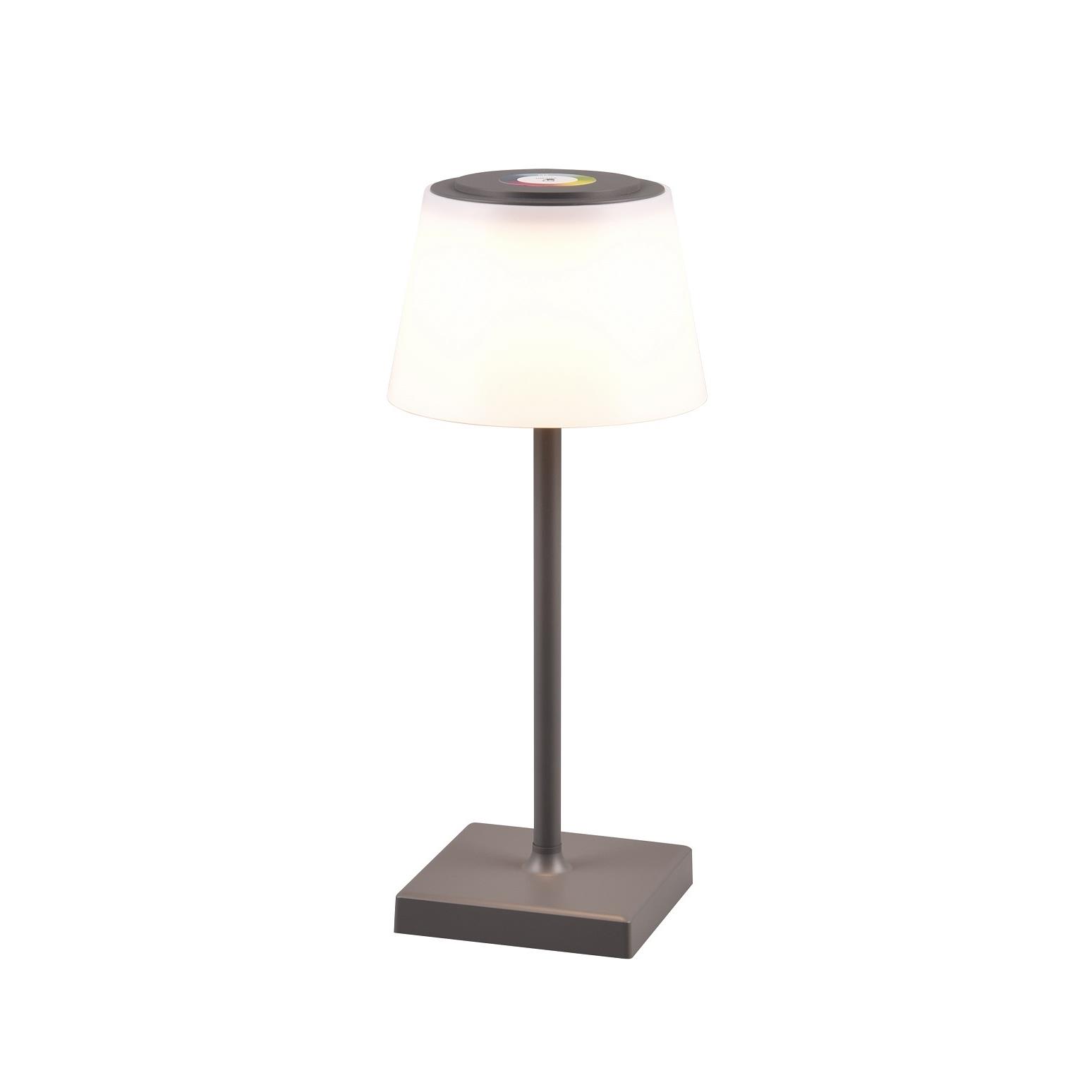 Reality Leuchten Oplaadbare Tafellamp Sanchez Antraciet IP44