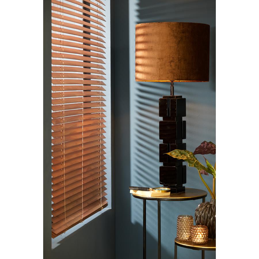 Light & Living Light&living Lampvoet 11x11x68 cm CAIO glanzend zwart