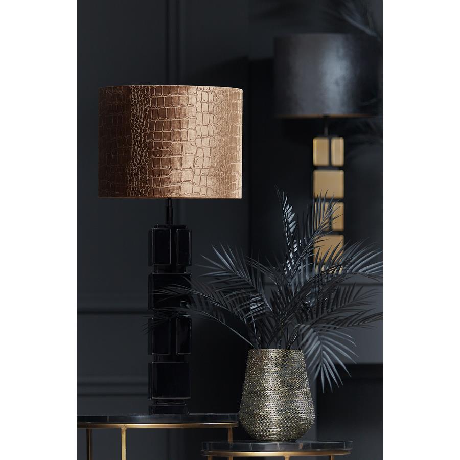 Light & Living Light&living Lampvoet 11x11x68 cm CAIO glanzend zwart