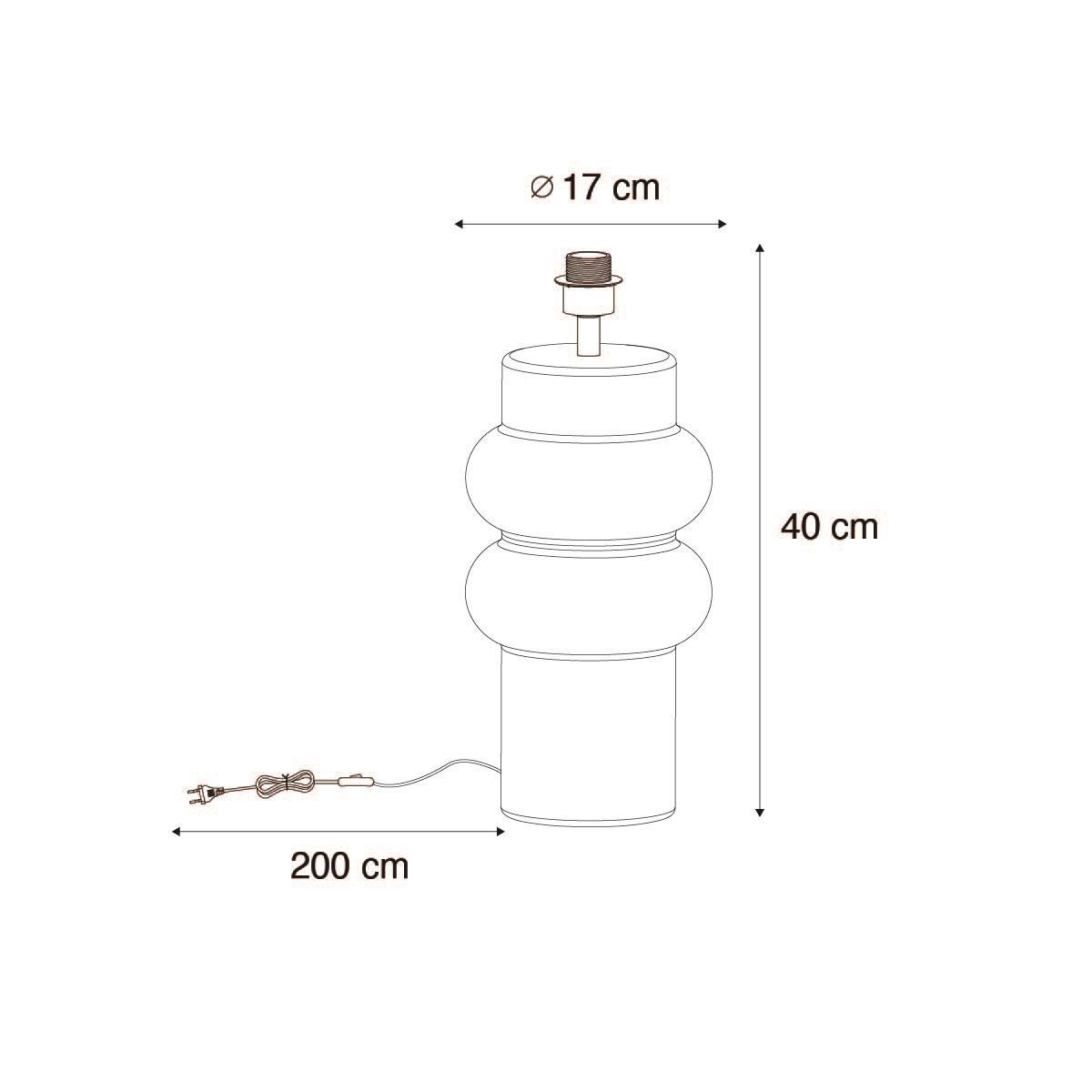 QAZQA Design tafellamp zwart keramiek 17 cm zonder kap - Alisia
