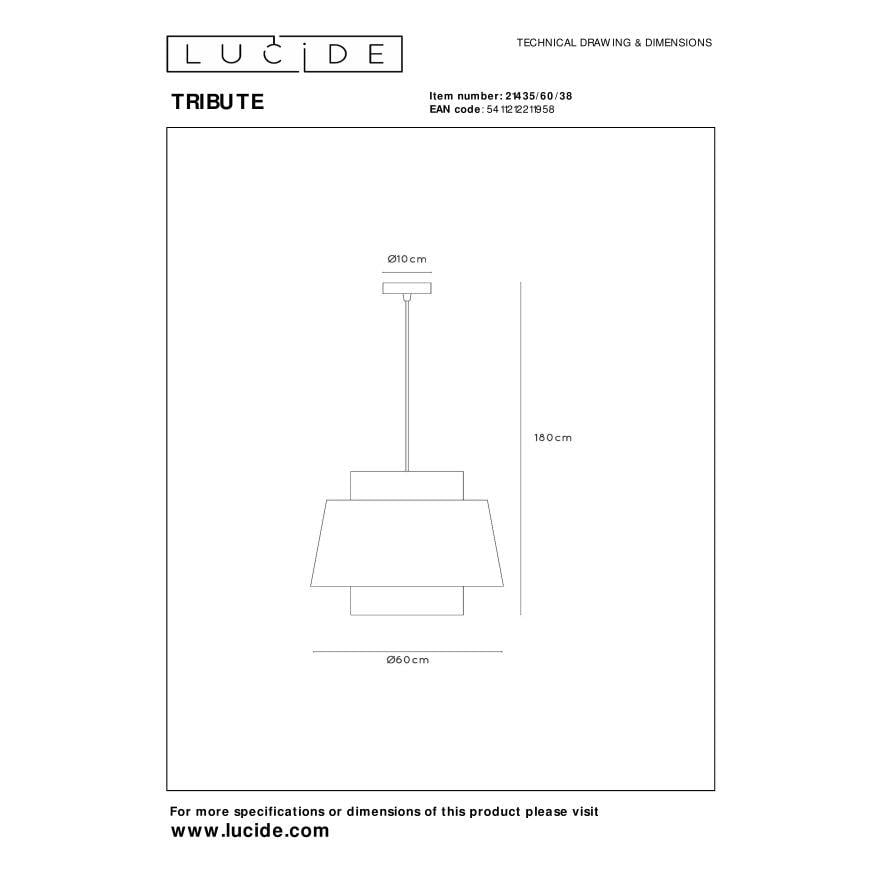 Lucide TRIBUTE Hanglamp - Beige