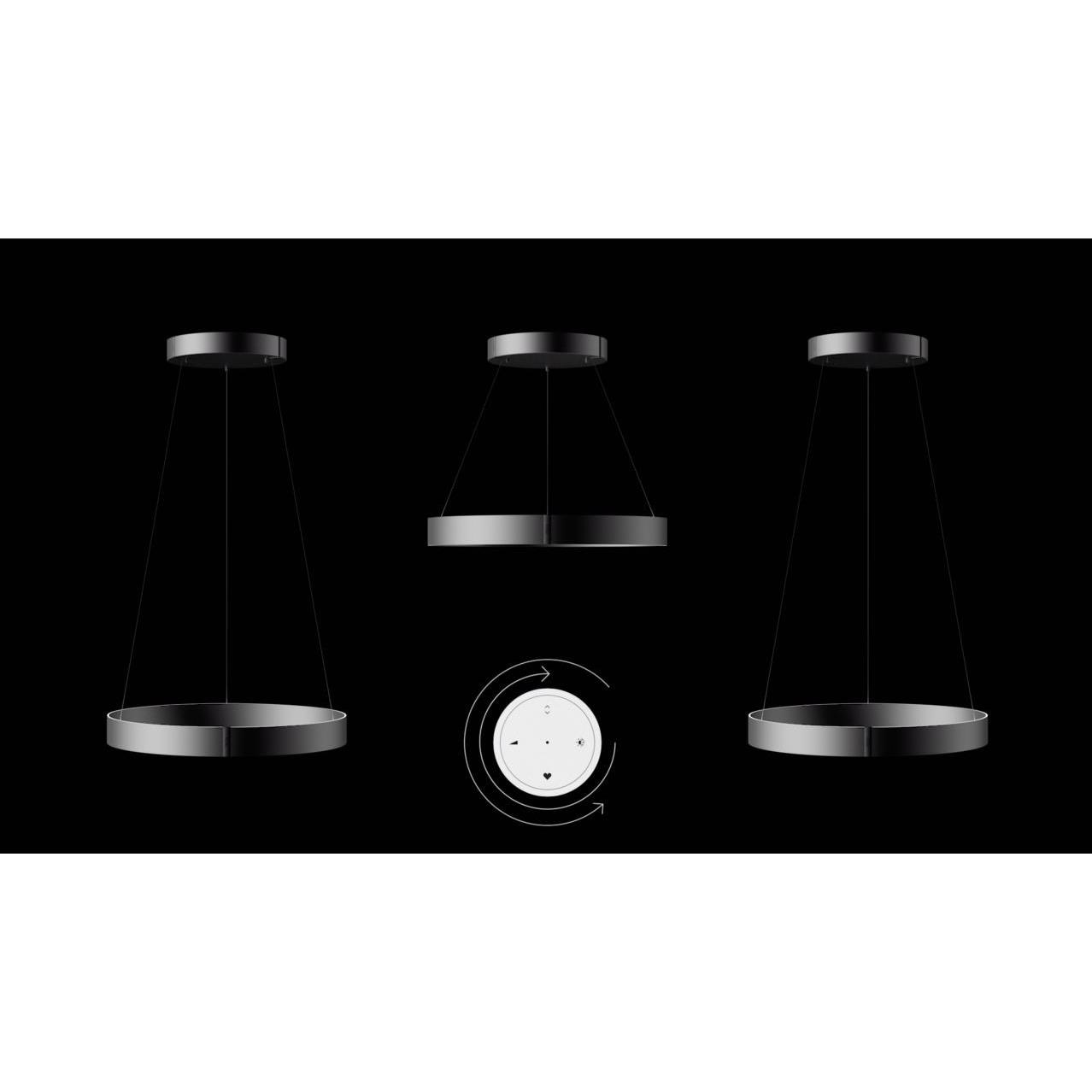 Neuhaus PURE® Hanglamp PURE®-E-CLIPSE e-Lift  Grey  Ø 70cm  incl.