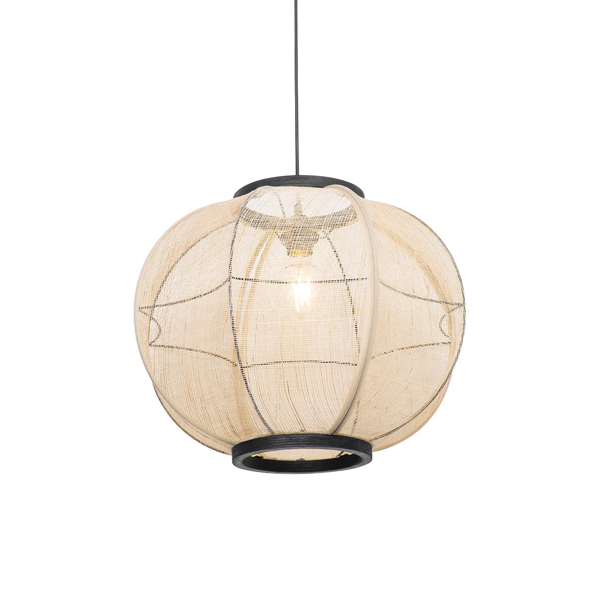 QAZQA Smart hanglamp bruin 48 cm incl. Wifi G95 - Rob