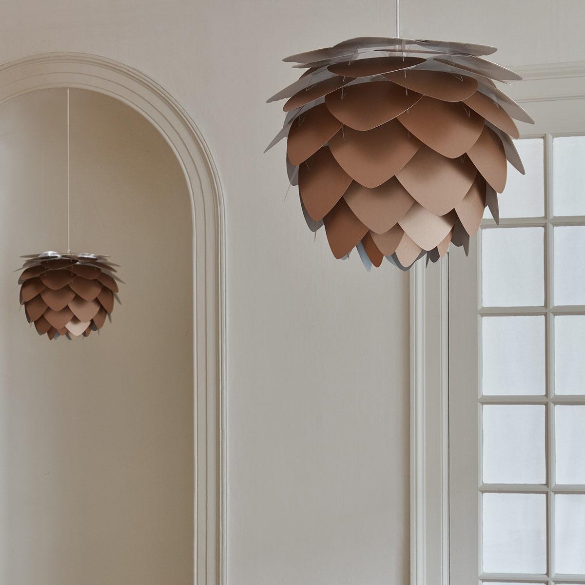 Umage Aluvia Mini hanglamp brushed bronze - met koordset wit - Ø 40 cm