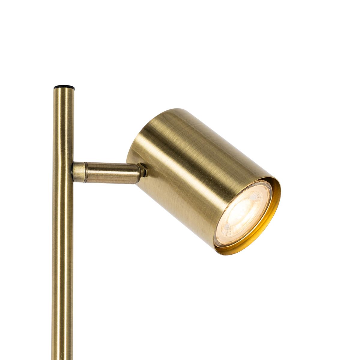QAZQA Moderne vloerlamp brons 3-lichts - Jeana