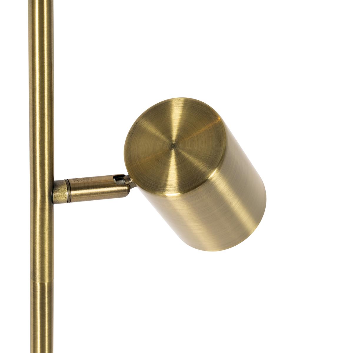 QAZQA Moderne vloerlamp brons 3-lichts - Jeana