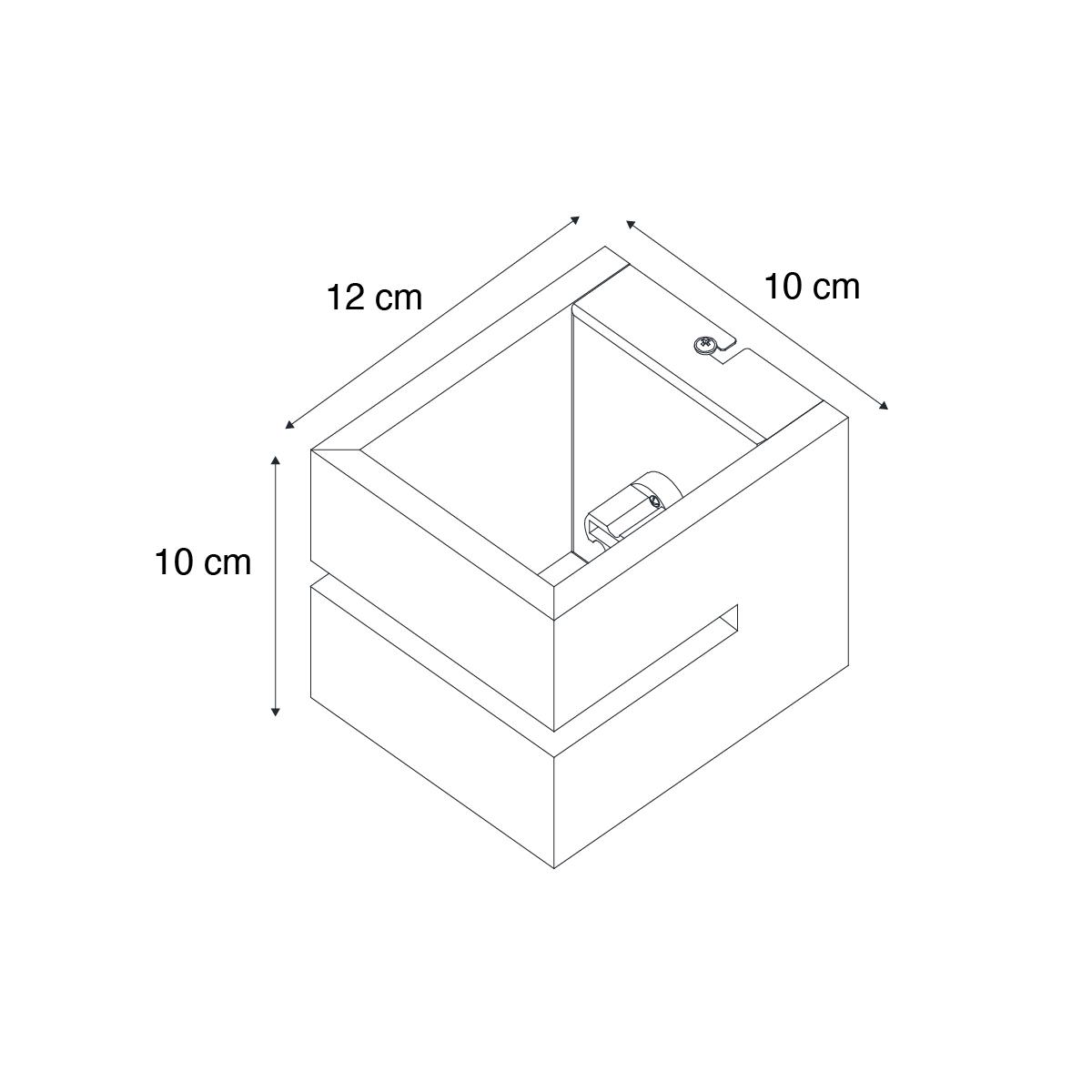 QAZQA Landelijke wandlamp walnoot hout 9,7 - Transfer Groove
