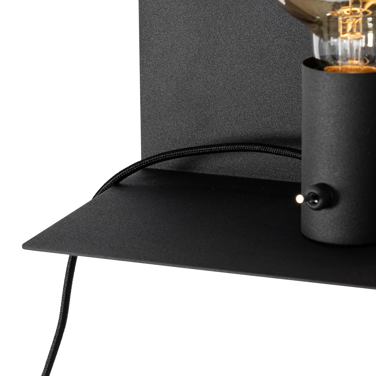 QAZQA Moderne wandlamp zwart magnetisch verstelbaar - Muro
