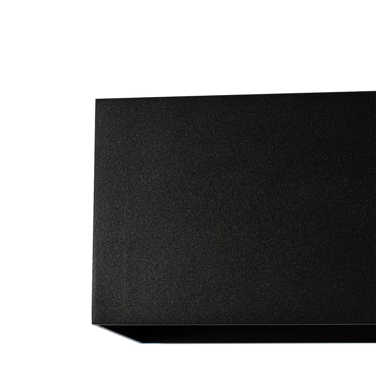 QAZQA Moderne wandlamp zwart rechthoekig 2-lichts - Edwin