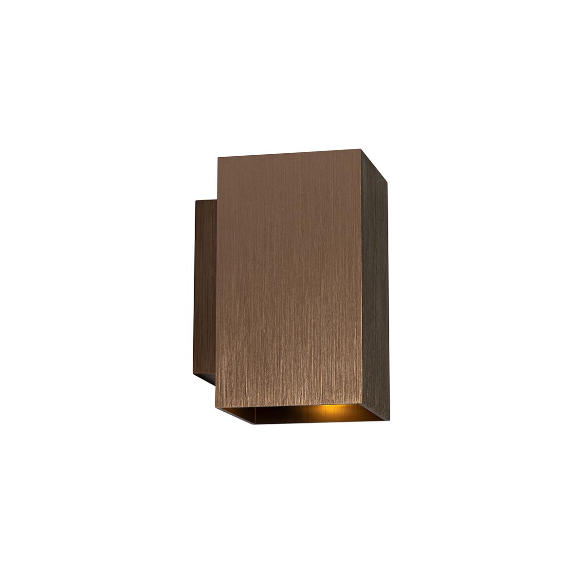 QAZQA Moderne wandlamp donkerbrons vierkant 2-lichts - Sandy