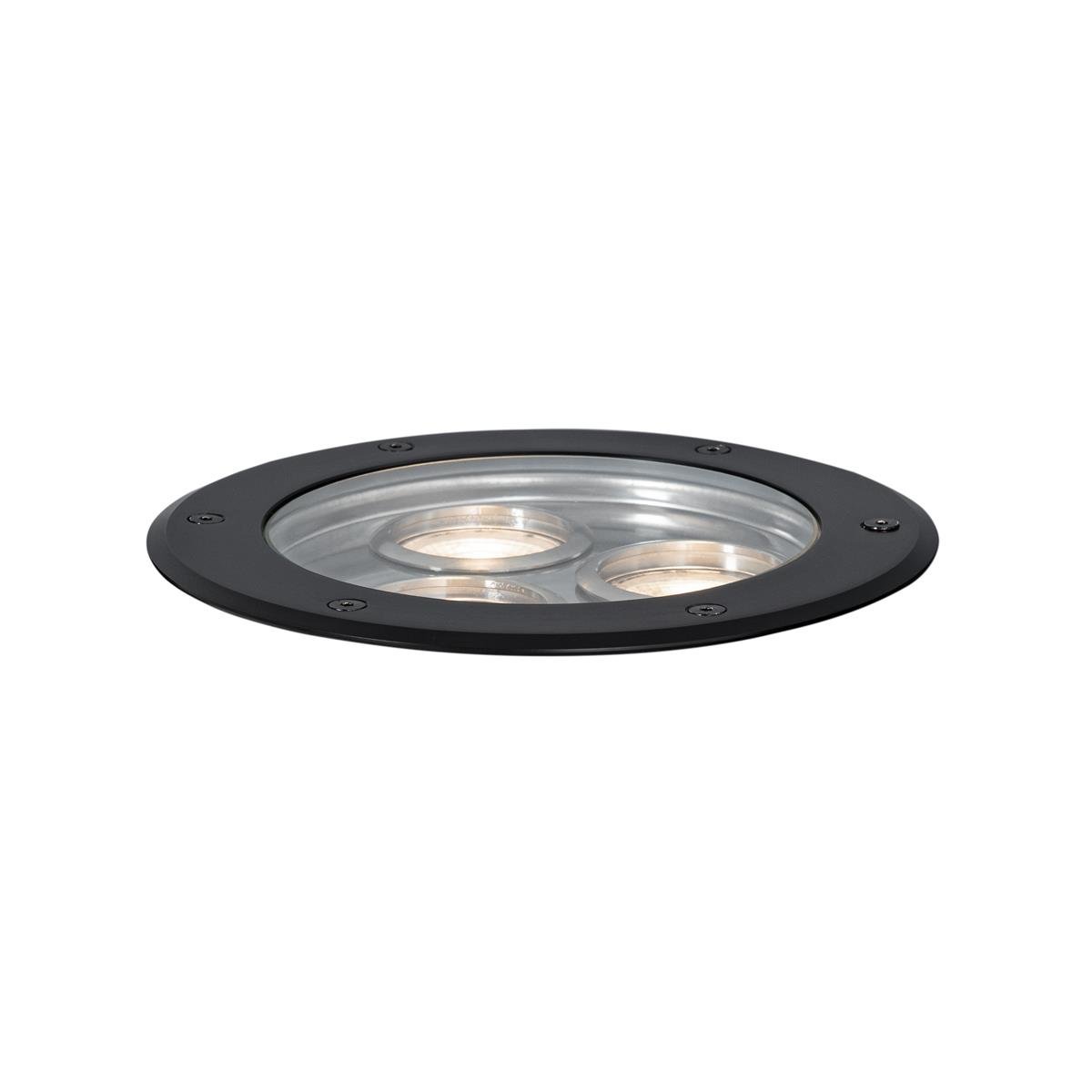 QAZQA Moderne grondspot zwart 3-lichts IP65 - Tribus