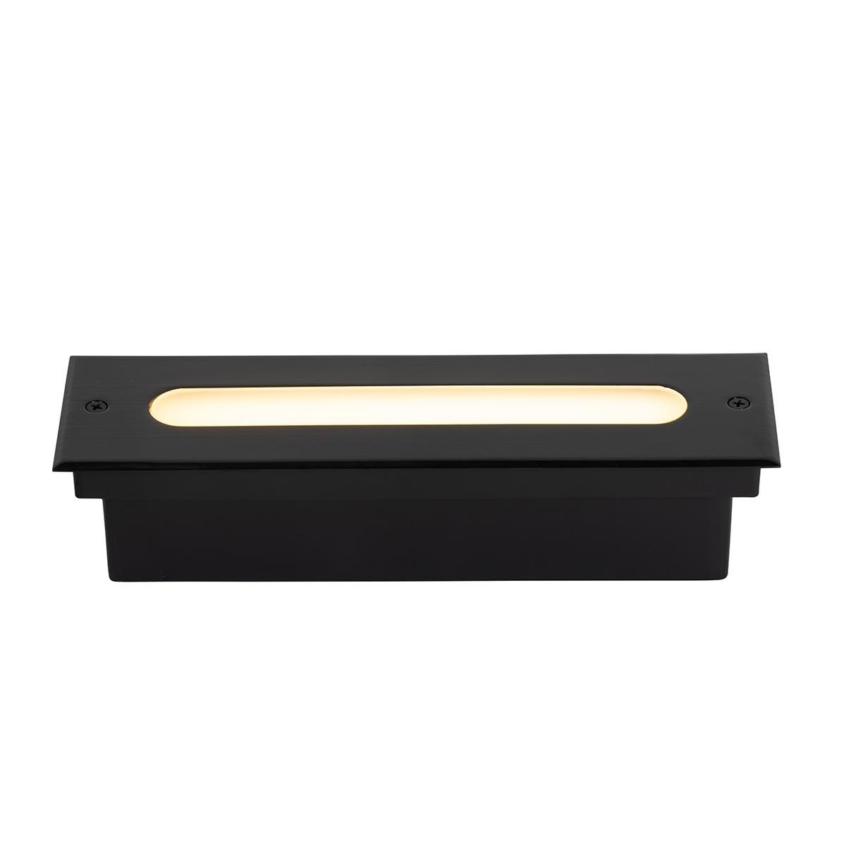 QAZQA Moderne grondspot zwart 30 cm incl. LED IP65 - Eline