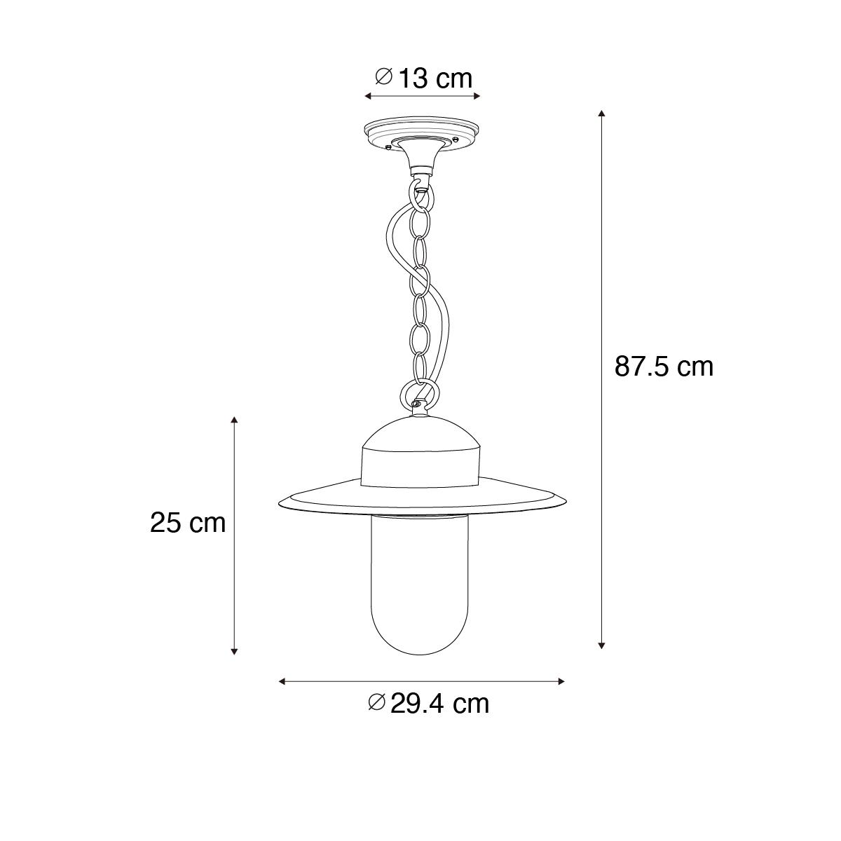 QAZQA Moderne buiten hanglamp roestbruin IP44 - Kansas