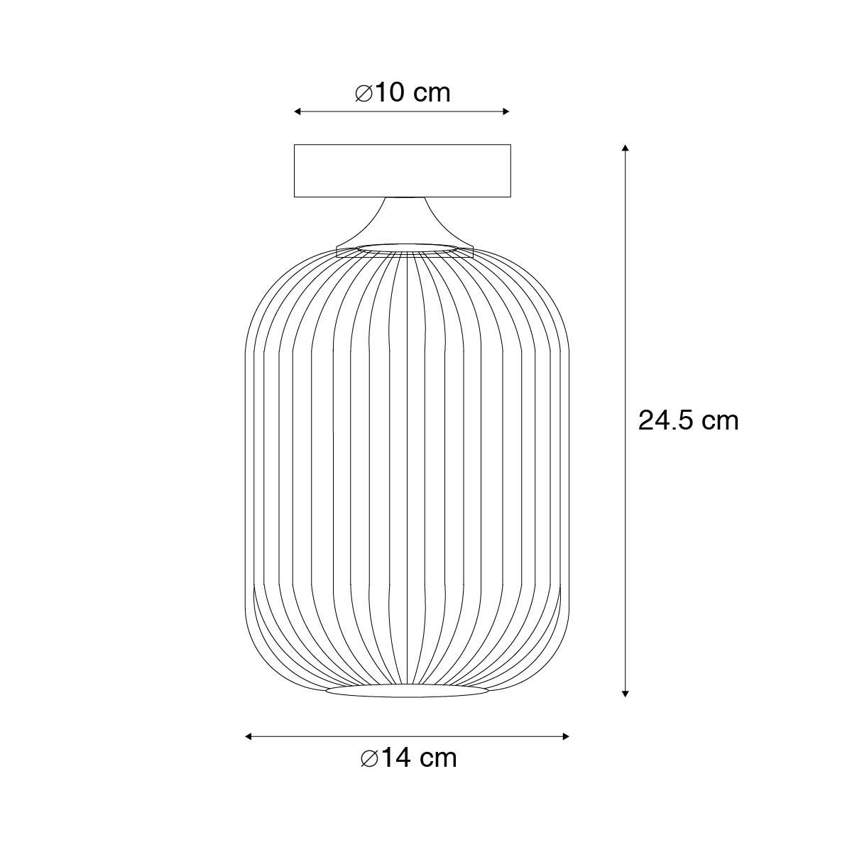 QAZQA Smart plafondlamp messing incl. Wifi A60 - Banci