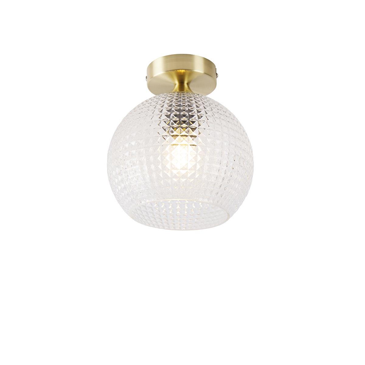 QAZQA Smart Art Deco plafondlamp messing incl. Wifi A60 - Sphere